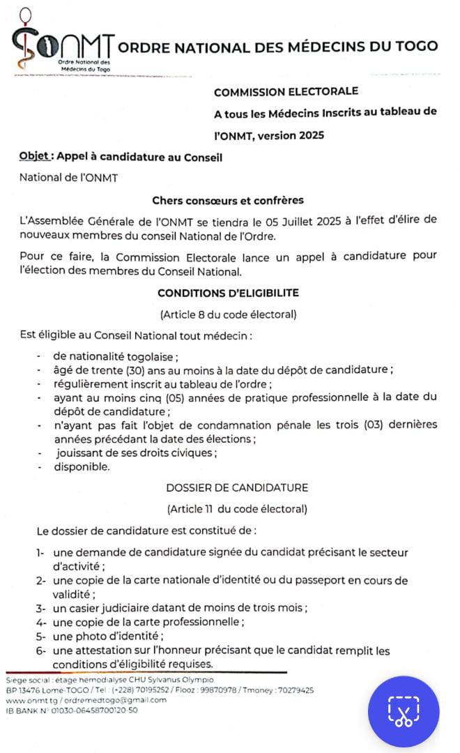 Appel à candidatures